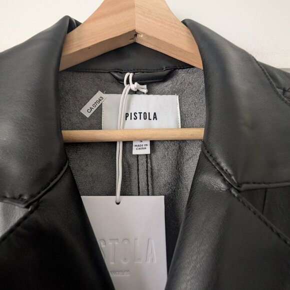 Pistola | Grover Vegan Leather Jumpsuit In Black - Picture 5 of 14